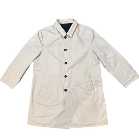 Isaia Napoli Reversible Single-Breasted Raincoat, Men’s Size 46 US/56 IT - Picture 6 of 14